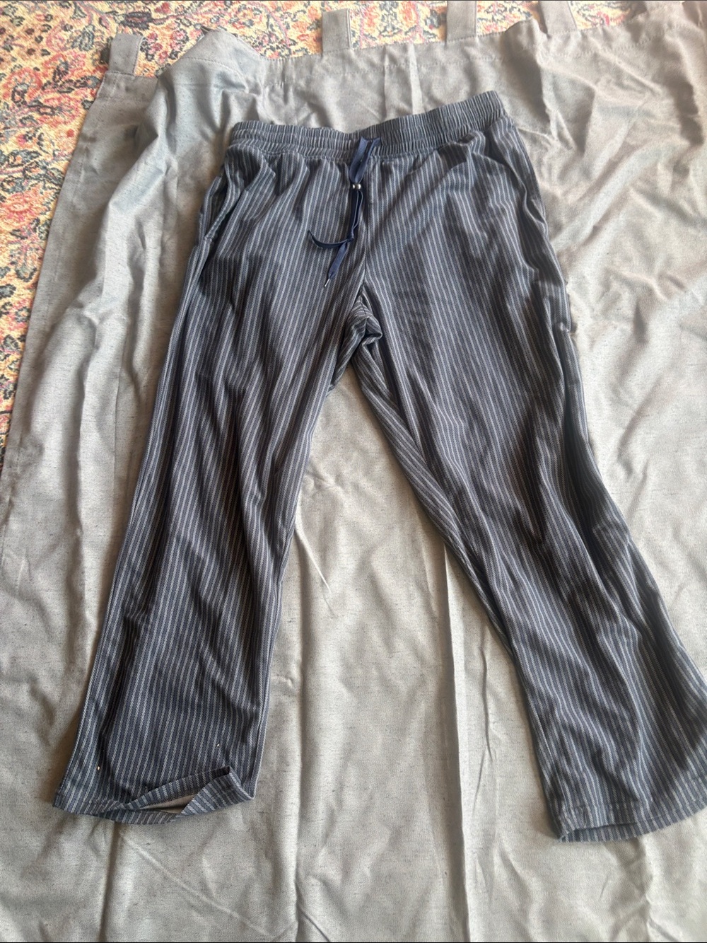 Calvin Klein Navy Pinstripe Jogger Pants